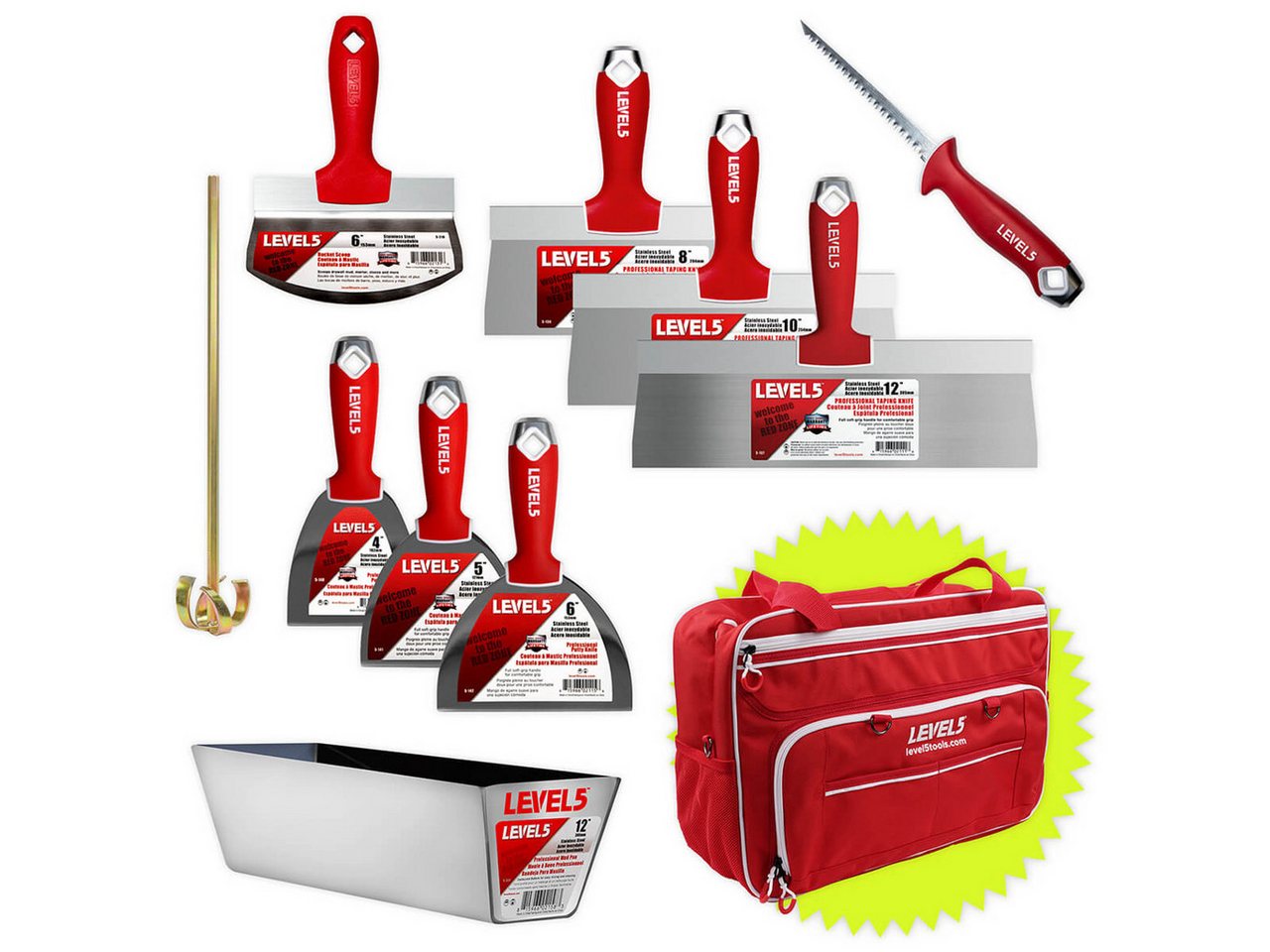 LEVEL5 Universalspachtel LEVEL5 Mega Set Spachtelwerkzeuge Handwerkzeuge 5-680 von LEVEL5