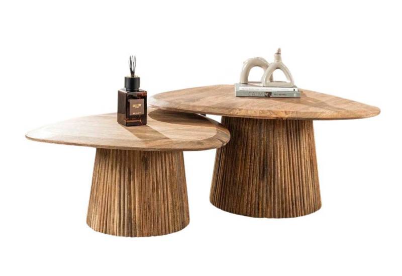 LEVEN Lifestyle Couchtisch 2´er Set RON aus Mangoholz dreieckige Form (2-St., 2´er Set) von LEVEN Lifestyle