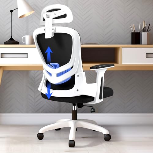 LEVIPE Ergonomischer Bürostuhl mit Lendenwirbelstütze, verstellbare Rückenlehne und Kopfstütze, verstellbare Armlehnen, Bürostuhl aus atmungsaktivem Netzstoff, für das Büro zu Hause LEVIPE Ergonomischer Bürostuhl mit Lendenwirbelstütze, verstellbare Rückenlehne und Kopfstütze, verstellbare Armlehnen, Bürostuhl aus atmungsaktivem Netzstoff, für das Büro zu Hause von LEVIPE