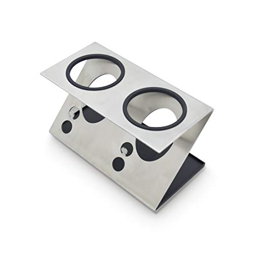 Levivo Flaschenhalter/Abtropfhalter für Wassersprudler Flaschen Glas, Edelstahl, ABS-Kunststoff, Silber, medium von LEVIVO