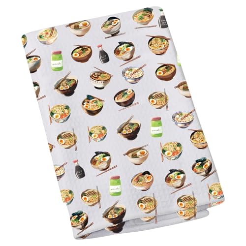 Delicious Ramen Nudeln Suppe Tee Kaffee Handtuch asiatische Nudeln Liebhaber Küchentuch Abschlussfeier Einweihungsgeschenk (Ramen-T) von LEVLO