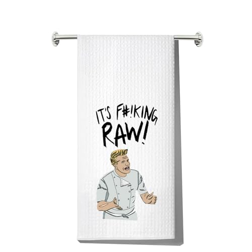 LEVLO Chef Ramsay Küchentuch Ramsay Fans Geschenk It's Raw Ramsay Geschirrtuch Chef Gordon Merchandise (It's Raw Towel) von LEVLO