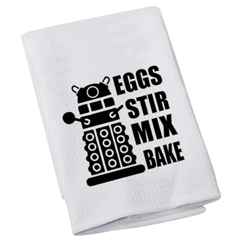 LEVLO Doctor TV Fans inspiriertes Geschirrtuch, Kaffee-Handtuch, Eierrühren, Backen, Party, Einweihungsgeschenk (Eier rühren) von LEVLO