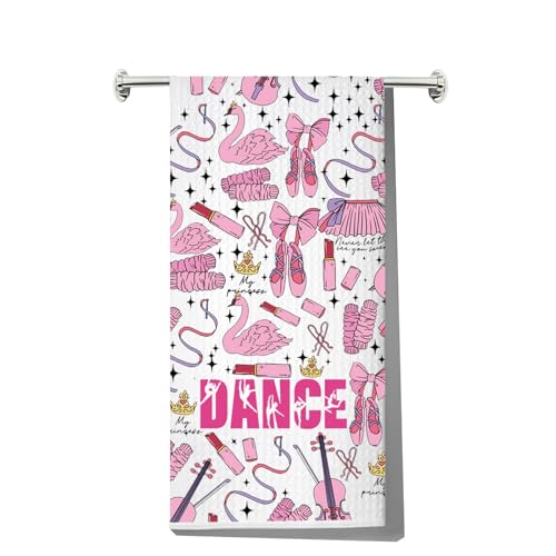 LEVLO Küchentuch für Ballett-Tanz, Tanzliebhaber, Geschenk, Ballerina, Wertschätzung, Geschirrtücher, Tänzerin, Einweihungsgeschenk (Tanztuch) von LEVLO
