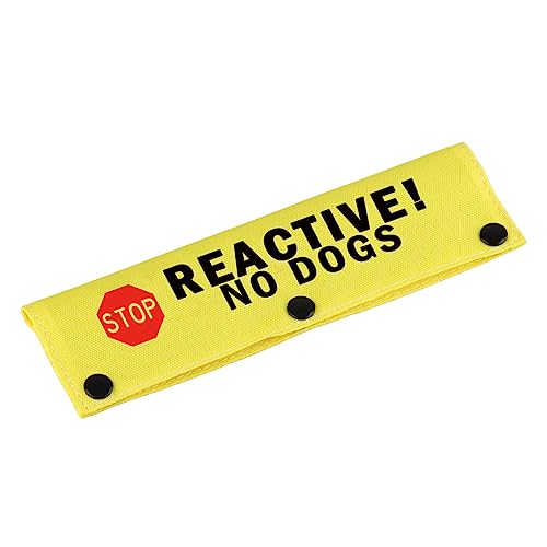 Lustige Hundeleinen-Hülse Reaktiv Keine Hunde Hundeleine Wrap Sleeve Haustier Geburtstagsgeschenk (Reaktiv Keine Hunde - YE Sleeve) von LEVLO