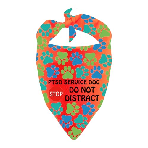 Ptsd Hundehalstuch, Aufschrift "Do Not Distract", Warnschild, Geschenk von LEVLO