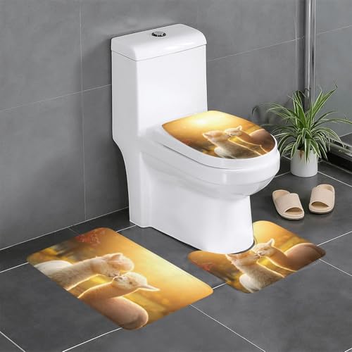 I Love Alpakas Print 3-teiliges Badezimmerteppich-Set Badteppiche Badezimmermatten U-förmige WC-Vorleger O-förmiger Deckelbezug I Love Alpakas Print 3-teiliges Badezimmerteppich-Set Badteppiche Badezimmermatten U-förmige WC-Vorleger O-förmiger Deckelbezug von LEVNDIEJ