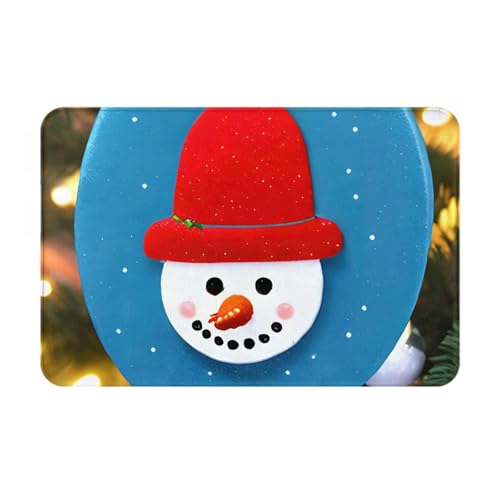 LEVNDIEJ Fußmatte mit Schneemann-Motiv, für den Außenbereich, für Eingang, Eingang, für Eingang, Garage, Weihnachten von LEVNDIEJ