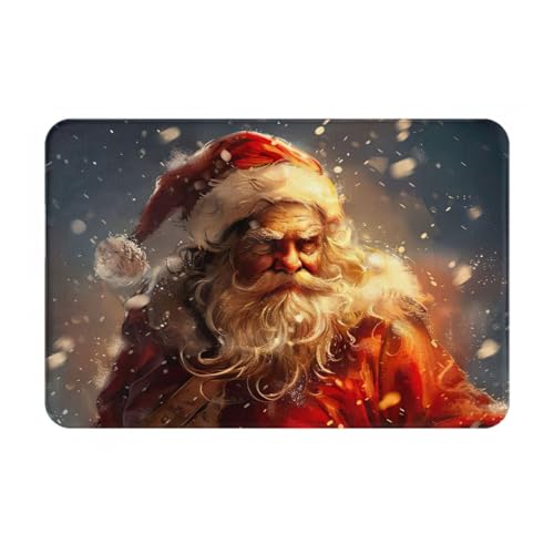 LEVNDIEJ Fußmatte mit Weihnachtsmann-Aufdruck, für den Außenbereich, Eingang, Fußmatten, für Eingang, Haustür, Garage LEVNDIEJ Fußmatte mit Weihnachtsmann-Aufdruck, für den Außenbereich, Eingang, Fußmatten, für Eingang, Haustür, Garage von LEVNDIEJ