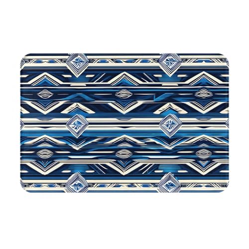 LEVNDIEJ Fußmatte mit blauem, polynesischem Maori-Stammes-Muster, für den Außenbereich, Eingang, Fußmatten, für Eingang, Eingang, Garage, Eingang, Tür LEVNDIEJ Fußmatte mit blauem, polynesischem Maori-Stammes-Muster, für den Außenbereich, Eingang, Fußmatten, für Eingang, Eingang, Garage, Eingang, Tür von LEVNDIEJ