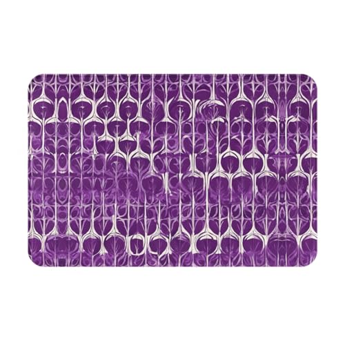 LEVNDIEJ Fußmatte mit violettem Muster 02, für den Außenbereich, Eingang, Fußmatten, für Eingang, Eingang, Garage, Eingang, Tür von LEVNDIEJ