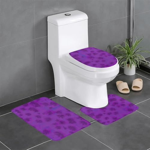 Purple Haze04 3-teiliges Badezimmerteppich-Set, Badteppiche, Badezimmermatten, U-förmiger WC-Vorleger, O-förmiger Deckelbezug Purple Haze04 3-teiliges Badezimmerteppich-Set, Badteppiche, Badezimmermatten, U-förmiger WC-Vorleger, O-förmiger Deckelbezug von LEVNDIEJ