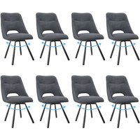 Esszimmerstühle drehbar 8er Set, Automatisch zurückkehrender Sitz, 180° Drehstuhl, Kaschmir-Stoff - Dunkelgrau - Lewe Esszimmerstühle drehbar 8er Set, Automatisch zurückkehrender Sitz, 180° Drehstuhl, Kaschmir-Stoff - Dunkelgrau - Lewe von LEWE