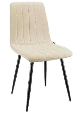 LEWE Esszimmerstühle 1er Set, Gepolsterter Stuhl mit Hoher Rückenlehne und Leinendesign, Esstischstühle mit Metallfuß, Beige LEWE Esszimmerstühle 1er Set, Gepolsterter Stuhl mit Hoher Rückenlehne und Leinendesign, Esstischstühle mit Metallfuß, Beige von LEWE