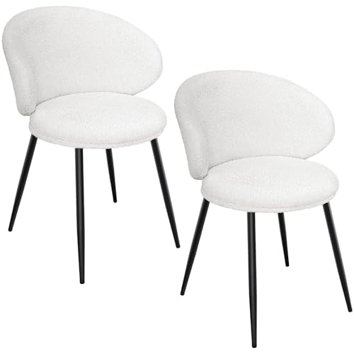 LEWE Esszimmerstühle 2er Set, Küchenstühle Wohnzimmerstuhl Polsterstuhl mit Metallbeine, Samt Schminktisch Stuhl mit Rückenlehne, Stühle für Esszimmer Wohnzimmer Küche von LEWE
