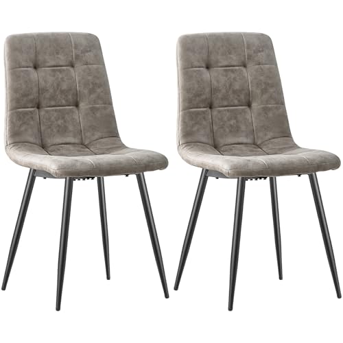 LEWE Esszimmerstühle 2er Set,Esszimmerstuhl Küchenstuhl Polsterstühle,Wohnzimmerstühle mit Rückenlehne,Gestell aus Metall,Stuhl für Esszimmer,Küche & Wohnzimmer von LEWE