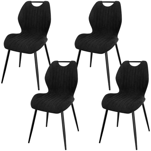 LEWE Esszimmerstühle 4er Set, Küchenstühle Wohnzimmerstuhl Polsterstuhl mit Metallbeine,Stuhl mit Stoff-Rückenlehne, Stühle für Esszimmer Wohnzimmer Küche LEWE Esszimmerstühle 4er Set, Küchenstühle Wohnzimmerstuhl Polsterstuhl mit Metallbeine,Stuhl mit Stoff-Rückenlehne, Stühle für Esszimmer Wohnzimmer Küche von LEWE