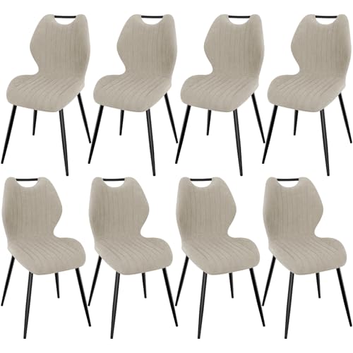 LEWE Esszimmerstühle 8er Set, Küchenstühle Wohnzimmerstuhl Polsterstuhl mit Metallbeine,Stuhl mit Stoff-Rückenlehne, Stühle für Esszimmer Wohnzimmer Küche LEWE Esszimmerstühle 8er Set, Küchenstühle Wohnzimmerstuhl Polsterstuhl mit Metallbeine,Stuhl mit Stoff-Rückenlehne, Stühle für Esszimmer Wohnzimmer Küche von LEWE
