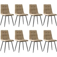 Lewe - 8er Set Esszimmerstühle,Technisches Tuch küchenstühle, Gepolsterter Stuhl mit Metallfuß-Hellgelb Lewe - 8er Set Esszimmerstühle,Technisches Tuch küchenstühle, Gepolsterter Stuhl mit Metallfuß-Hellgelb von LEWE