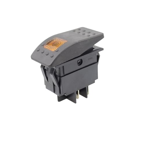 1PC Auto/Marine 12V 220V licht SCHALTER 4pin wippschalter auf-off(Yellow,220V) von LEWLUIRZA