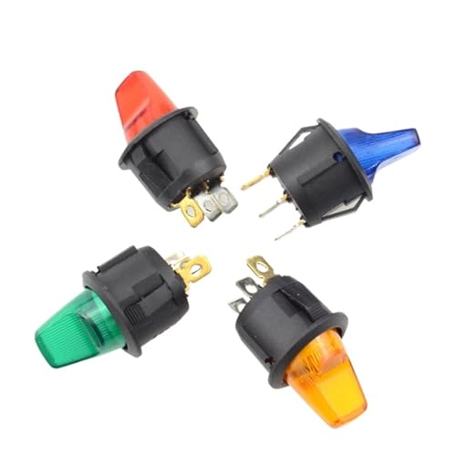 5 STÜCKE Wippschalter mit 12 V Leuchtlampe(MULTI) von LEWLUIRZA