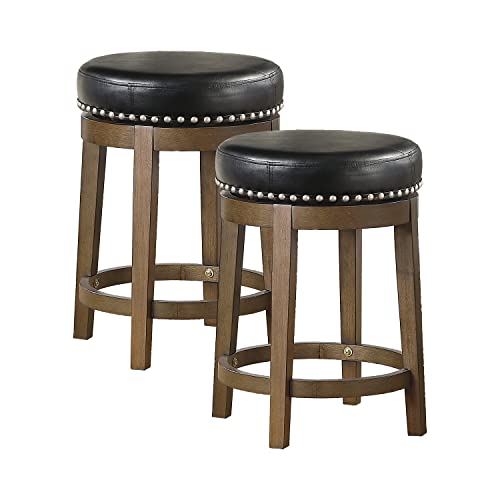 Lexicon Kenmare Küchenhocker, drehbar, 63,5 cm hoch, Schwarz, 2 Stück von LEXICON