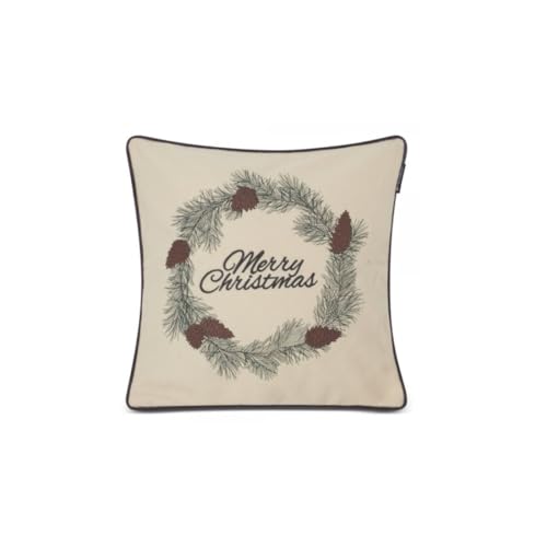 LEXINGTON Sham, Merry Christmas Wool Mix Pillow Cover, White/Green/Beige, 50x50 LEXINGTON Sham, Merry Christmas Wool Mix Pillow Cover, White/Green/Beige, 50x50 von LEXINGTON