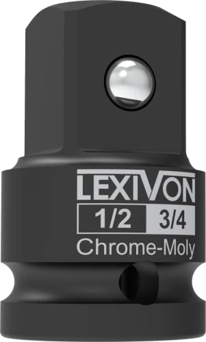 LEXIVON Steckschlüssel-Adapter 1/2" innen auf 3/4" außen | 12,5 mm (1/2") F auf 20 mm (3/4") M, gemacht aus hochwertiges Chrom-Vanadium-Stahl (LX-401) von LEXIVON