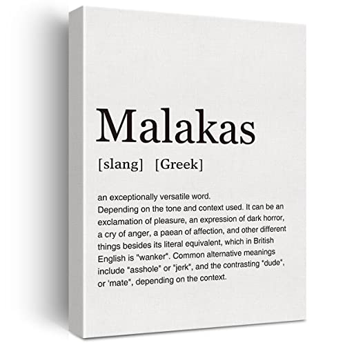 Griechische Kunst Malakas Definition Druck Leinwand Wandkunst Home Office Dekor Modern Griechisches Thema Gemälde 30,5 x 38,5 cm Leinwandposter Gerahmtes Kunstwerk Geschenke von LEXSIVO