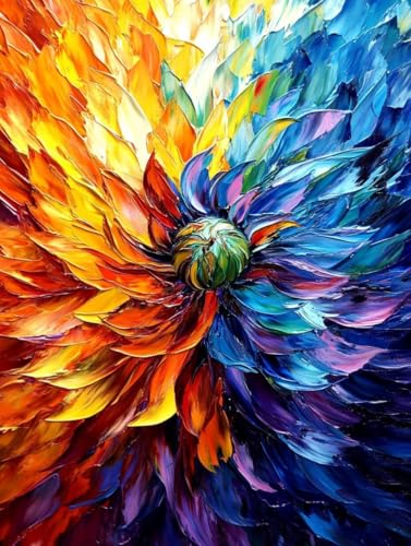 Blume Diamond Painting Blume Diamond Painting Erwachsene Kinder DIY 5D Vollbohrer Mosaikherstellung Stickerei Kreuzstich Diamanten Malerei Anfänger, Zimmer Deko Wohnzimmer Geschenke 40x50cm v7-71G von LEYAUPGO