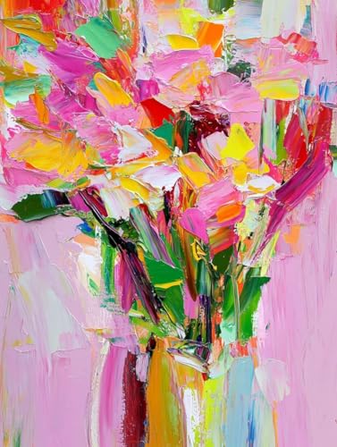 Blume Diamond Painting Erwachsene Kinder, Blume Diamant Painting Bilder Set, 5D Vollbohrer Kristall Stickerei Kreuzstich Basteln Erwachsene Anfänger Home Wand Deko Wohnzimmer Geschenke 70x95cm 7v-48N von LEYAUPGO