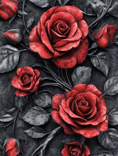 Blume Diamond Painting Rose Diamond Painting Erwachsene Kinder DIY 5D Vollbohrer Mosaikherstellung Stickerei Kreuzstich Diamanten Malerei Anfänger, Zimmer Deko Wohnzimmer Geschenke 50x70cm w7-33P Blume Diamond Painting Rose Diamond Painting Erwachsene Kinder DIY 5D Vollbohrer Mosaikherstellung Stickerei Kreuzstich Diamanten Malerei Anfänger, Zimmer Deko Wohnzimmer Geschenke 50x70cm w7-33P von LEYAUPGO