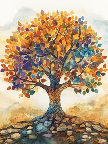 Fallen Diamond Painting Baum des Lebens Diamond Painting Erwachsene Kinder DIY Vollbohrer Stickerei Kreuzstich Diamanten Malerei Bilder Set Anfänger, Zimmer Deko Wohnzimmer Geschenke 40x50cm o7-509 Fallen Diamond Painting Baum des Lebens Diamond Painting Erwachsene Kinder DIY Vollbohrer Stickerei Kreuzstich Diamanten Malerei Bilder Set Anfänger, Zimmer Deko Wohnzimmer Geschenke 40x50cm o7-509 von LEYAUPGO