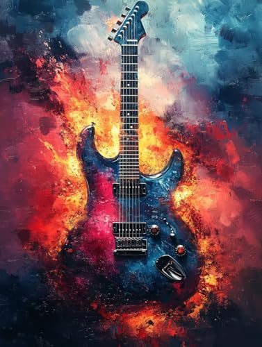 Gitarre Diamond Painting Musikinstrumente Diamond Painting Erwachsene Kinder DIY 5D Vollbohrer Stickerei Kreuzstich Diamanten Malerei Bilder Set für Anfänger, Zimmer Deko Wohnzimmer 60x80cm y7-60Y Gitarre Diamond Painting Musikinstrumente Diamond Painting Erwachsene Kinder DIY 5D Vollbohrer Stickerei Kreuzstich Diamanten Malerei Bilder Set für Anfänger, Zimmer Deko Wohnzimmer 60x80cm y7-60Y von LEYAUPGO