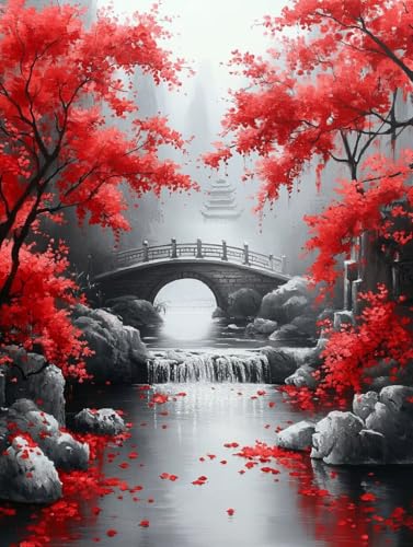 Landschaft Diamond Painting Erwachsene Kinder, Brücke Diamant Painting Bilder Set, 5D Vollbohrer Kristall Stickerei Kreuzstich Basteln, Home Wand Deko Wohnzimmer, Geschenke für Frauen 60x80cm 7e-78M Landschaft Diamond Painting Erwachsene Kinder, Brücke Diamant Painting Bilder Set, 5D Vollbohrer Kristall Stickerei Kreuzstich Basteln, Home Wand Deko Wohnzimmer, Geschenke für Frauen 60x80cm 7e-78M von LEYAUPGO