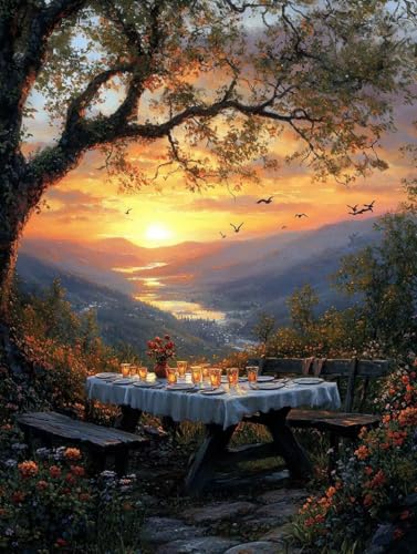 Landschaft Diamond Painting Sonnenuntergang Diamond Painting Erwachsene Kinder DIY 5D Vollbohrer Stickerei Kreuzstich Diamanten Malerei Bilder Set für Anfänger, Zimmer Deko Wohnzimmer 70x95cm j7-3K Landschaft Diamond Painting Sonnenuntergang Diamond Painting Erwachsene Kinder DIY 5D Vollbohrer Stickerei Kreuzstich Diamanten Malerei Bilder Set für Anfänger, Zimmer Deko Wohnzimmer 70x95cm j7-3K von LEYAUPGO