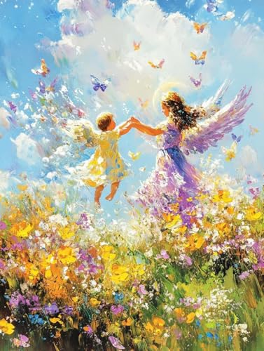Mädchen Diamond Painting Erwachsene Kinder, Engel Diamant Painting Bilder Set, 5D Vollbohrer Kristall Stickerei Kreuzstich Basteln Erwachsene für Home Wand Deko Wohnzimmer Geschenke 40x50cm 7o-529 Mädchen Diamond Painting Erwachsene Kinder, Engel Diamant Painting Bilder Set, 5D Vollbohrer Kristall Stickerei Kreuzstich Basteln Erwachsene für Home Wand Deko Wohnzimmer Geschenke 40x50cm 7o-529 von LEYAUPGO