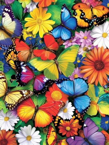 Schmetterling Diamond Painting Erwachsene Kinder, Blume Diamant Painting Bilder Set, 5D Vollbohrer Kristall Stickerei Kreuzstich Basteln, Home Wand Deko Wohnzimmer, Geschenke für Frauen 70x95cm 7a-63Z Schmetterling Diamond Painting Erwachsene Kinder, Blume Diamant Painting Bilder Set, 5D Vollbohrer Kristall Stickerei Kreuzstich Basteln, Home Wand Deko Wohnzimmer, Geschenke für Frauen 70x95cm 7a-63Z von LEYAUPGO