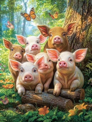 Tier Diamond Painting Schwein Diamond Painting Erwachsene Kinder DIY 5D Vollbohrer Mosaikherstellung Stickerei Kreuzstich Diamanten Malerei Anfänger, Zimmer Deko Wohnzimmer Geschenke 40x50cm a7-463 Tier Diamond Painting Schwein Diamond Painting Erwachsene Kinder DIY 5D Vollbohrer Mosaikherstellung Stickerei Kreuzstich Diamanten Malerei Anfänger, Zimmer Deko Wohnzimmer Geschenke 40x50cm a7-463 von LEYAUPGO