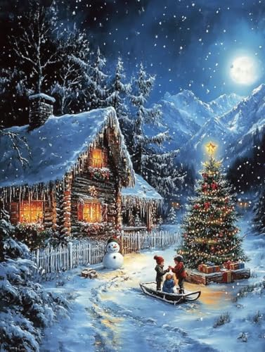Winter Diamond Painting Weihnachtsgeschenke Diamond Painting Erwachsene Kinder DIY 5D Vollbohrer Stickerei Kreuzstich Diamanten Malerei Bilder Set für Anfänger, Zimmer Deko Wohnzimmer 30x40cm k7-303 Winter Diamond Painting Weihnachtsgeschenke Diamond Painting Erwachsene Kinder DIY 5D Vollbohrer Stickerei Kreuzstich Diamanten Malerei Bilder Set für Anfänger, Zimmer Deko Wohnzimmer 30x40cm k7-303 von LEYAUPGO