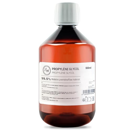 Leyf 500 ml Propylenglykol E1520, Perfekt für DIY, Pharmaqualität 99,7% Reinheit, Lebensmittelqualität, Raw Material PG, Rein, Vegan, Ph. Eur/USP von LEYF