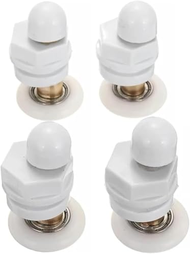 4 Duschtürrollen – Ersatzräder mit 27 mm Durchmesser for Duschtüren aus Glas, sanftes Gleiten und langlebiges Design(25mm) von LEYWHEF