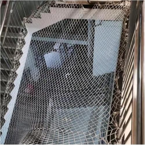 LEYWHEF Child Safety Net for Balcony and Stair Railing - 4mm x 8cm Nylon Fall Protection Net with Tying Ropes(0.9x4m(3'x13.12')) von LEYWHEF