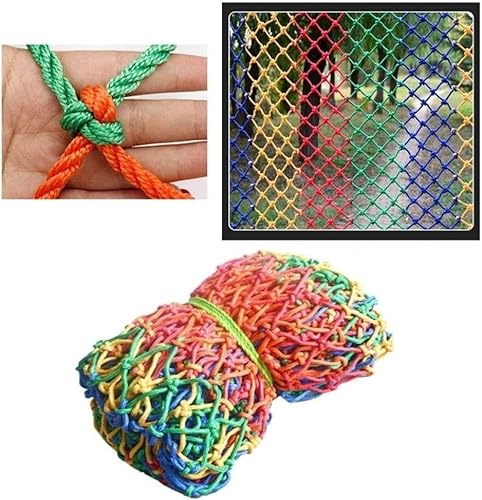 LEYWHEF Color Climbing Rope Net, Indoor Outdoor Railing Safety Net Children's Stairs Balcony Safety Net Pets Fence Weave Nylon Net(6 * 2m(18x5ft)) von LEYWHEF