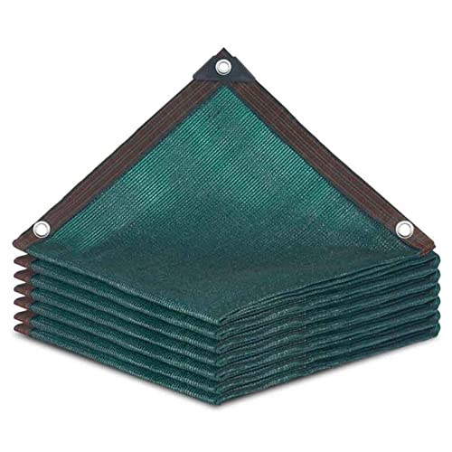 LEYWHEF Dark Green Shade Panel Shelter Water Permeable, Knitted Sunblock Mesh Fabric, Shade Sail Canopy Awning with Metal Eyelets(3mx3m/9.8ftx9.8ft) von LEYWHEF