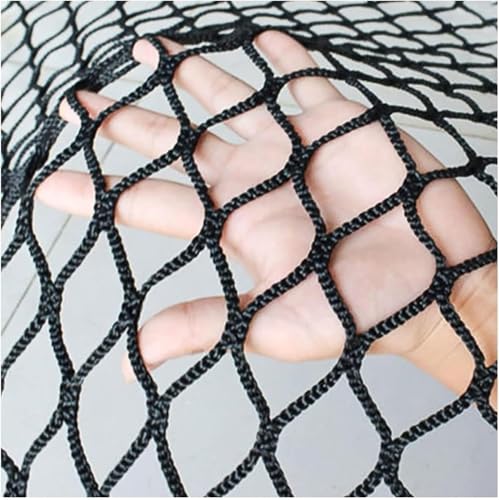 LEYWHEF Durable Double Needle Knitted Safety Netting for Playground | Black Rope Net for Partitioning and Hanging(2x10m/7x33ft) von LEYWHEF