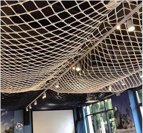 LEYWHEF Fishing Net Decor Suspended Ceiling Decorative Net Retro Bar Net Hammock Swing Balcony Railing Safety Net(2X12M) von LEYWHEF