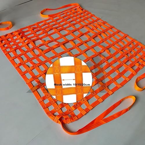 LEYWHEF Heavy Duty Safety Lifting Net Straps - Durable Polyester Hoisting Bungee Net for Loading and Unloading(2x2m-load3.5ton) von LEYWHEF