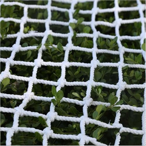 LEYWHEF Kids Outdoor Climbing Net White Mesh Garden Protective Nets Plant Fence Rope Netting Protection Net(2x4m(7x13ft)) von LEYWHEF