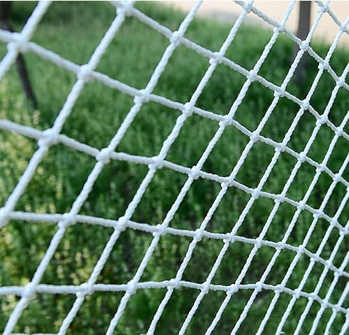 LEYWHEF Outdoor Safety Netting for Playfields and Stairs - White Mesh Protection Net(4x6m(12x20ft)) von LEYWHEF